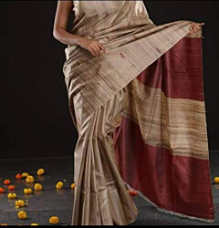 TASAR GHICHA SILK SAREE 