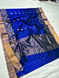 Chanderi Handloom Saree Dark Blue 6.25 meter Silk